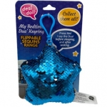 My Bedtime Dua' Keyring Flippable Sequins Range - Blue/Silver