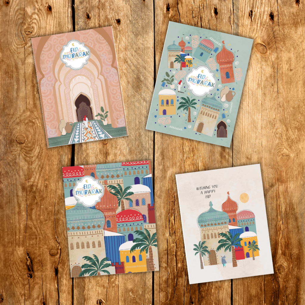 Eid cards - colourful mosques — Baitul Hikmah - Islamic Books and Gifts