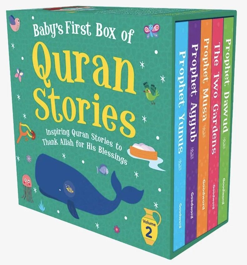 Baby's First Box of Quran Stories (5 Board Books Set) Volume 2 by Saniyasnain Khan
