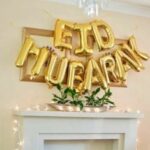 Eid Mubarak Alphabet Balloons (Gold Foil)