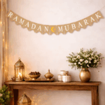 Ramadan Decor - Ramadan Mubarak Hessian Banner