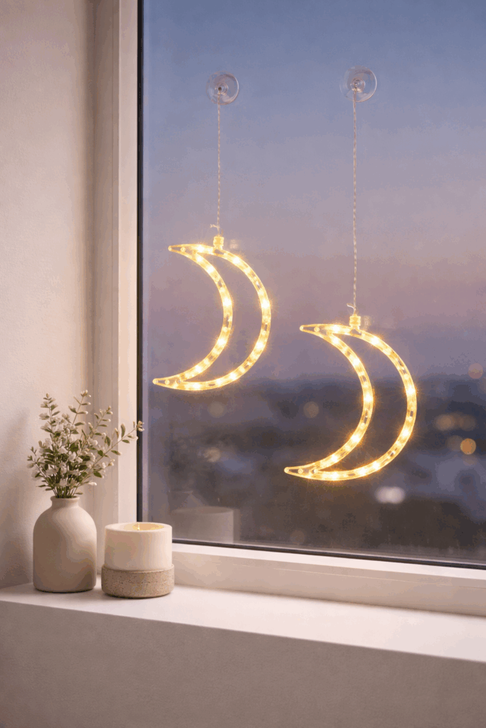 Ramadaan crescent moon decorative lights set