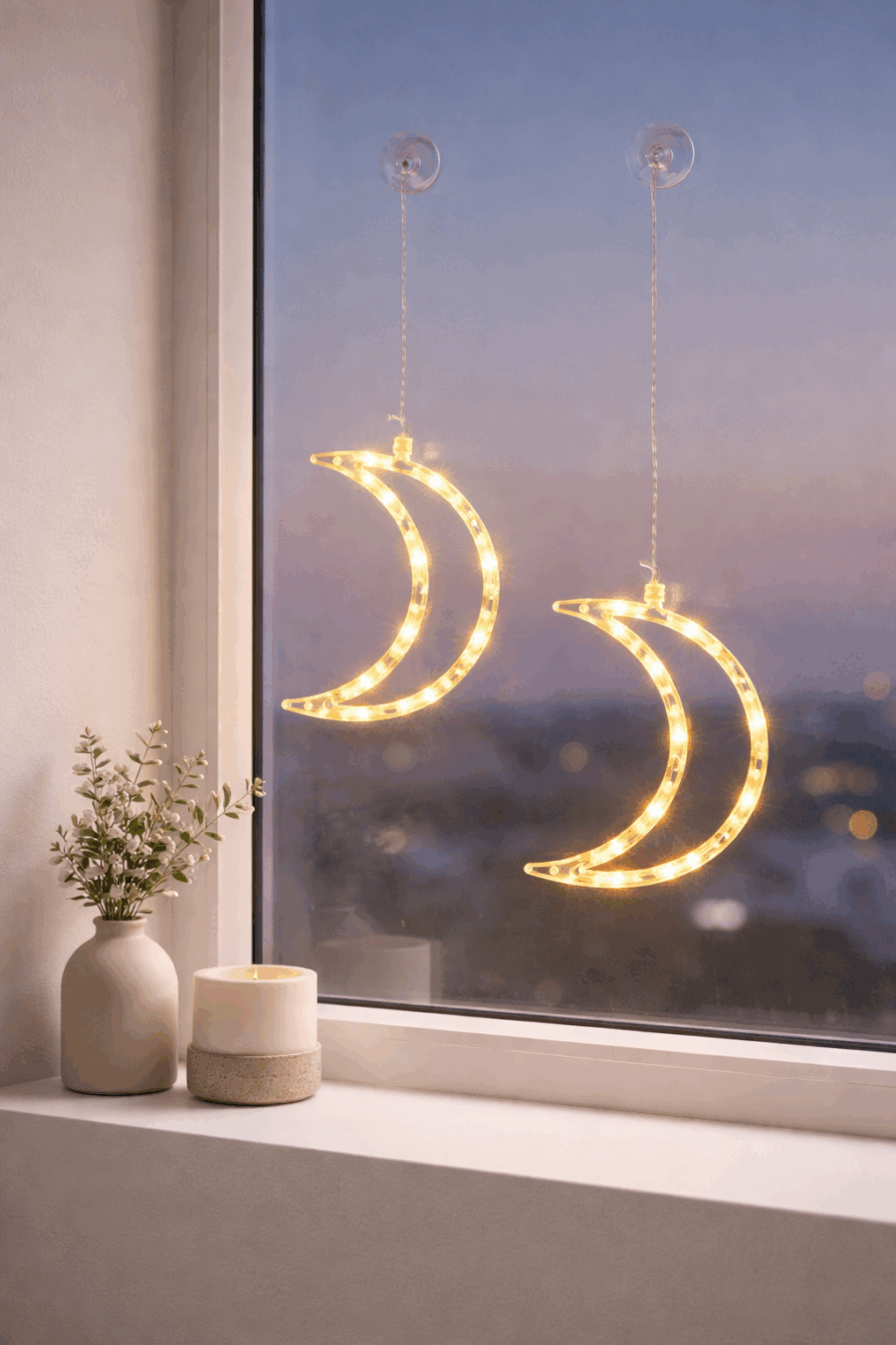 Ramadaan crescent moon decorative lights set